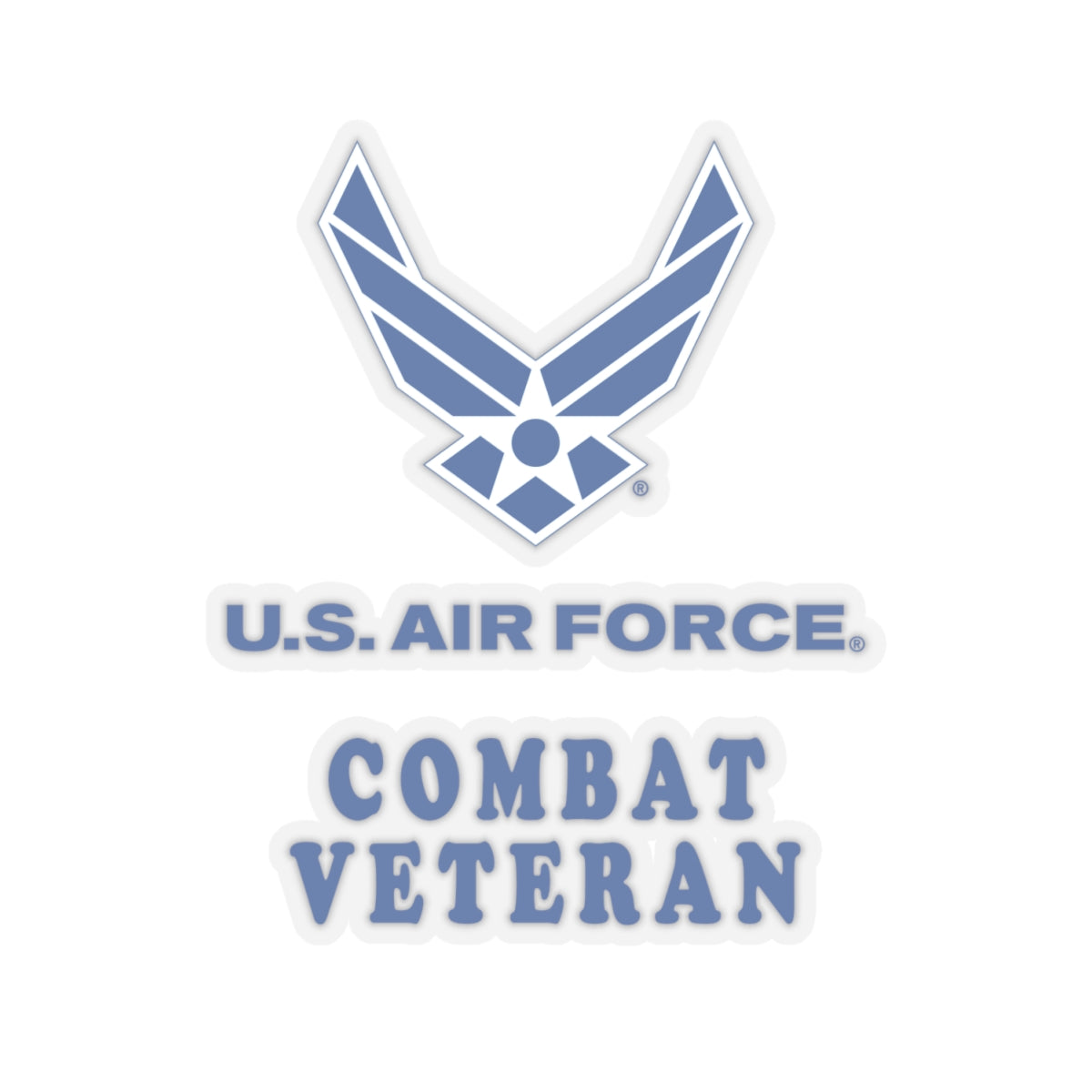 Kiss-Cut Stickers - USAF - Air Force - Combat Veteran X 300