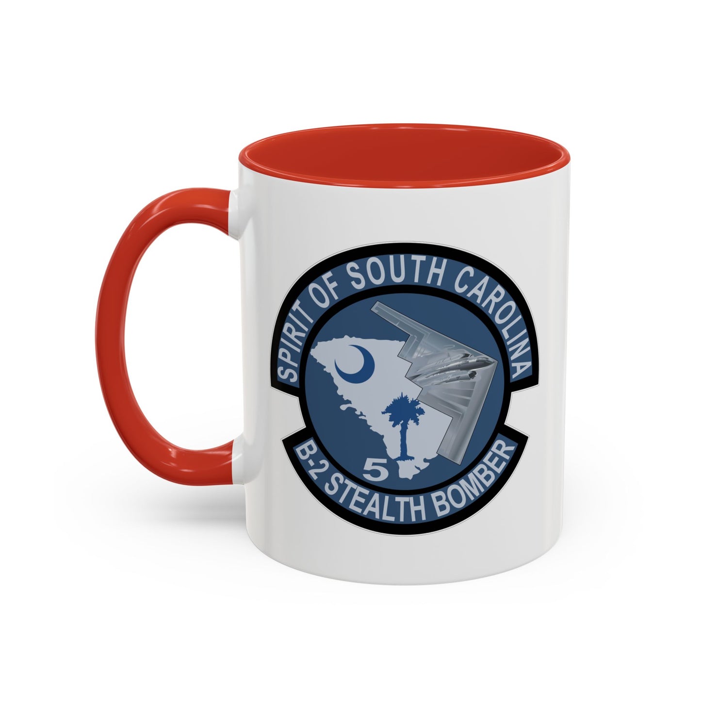 Accent Coffee Mug (11oz & 15oz) - USAF - B2 - Spirit of South Carolina Stealth Bomber wo Txt X 300