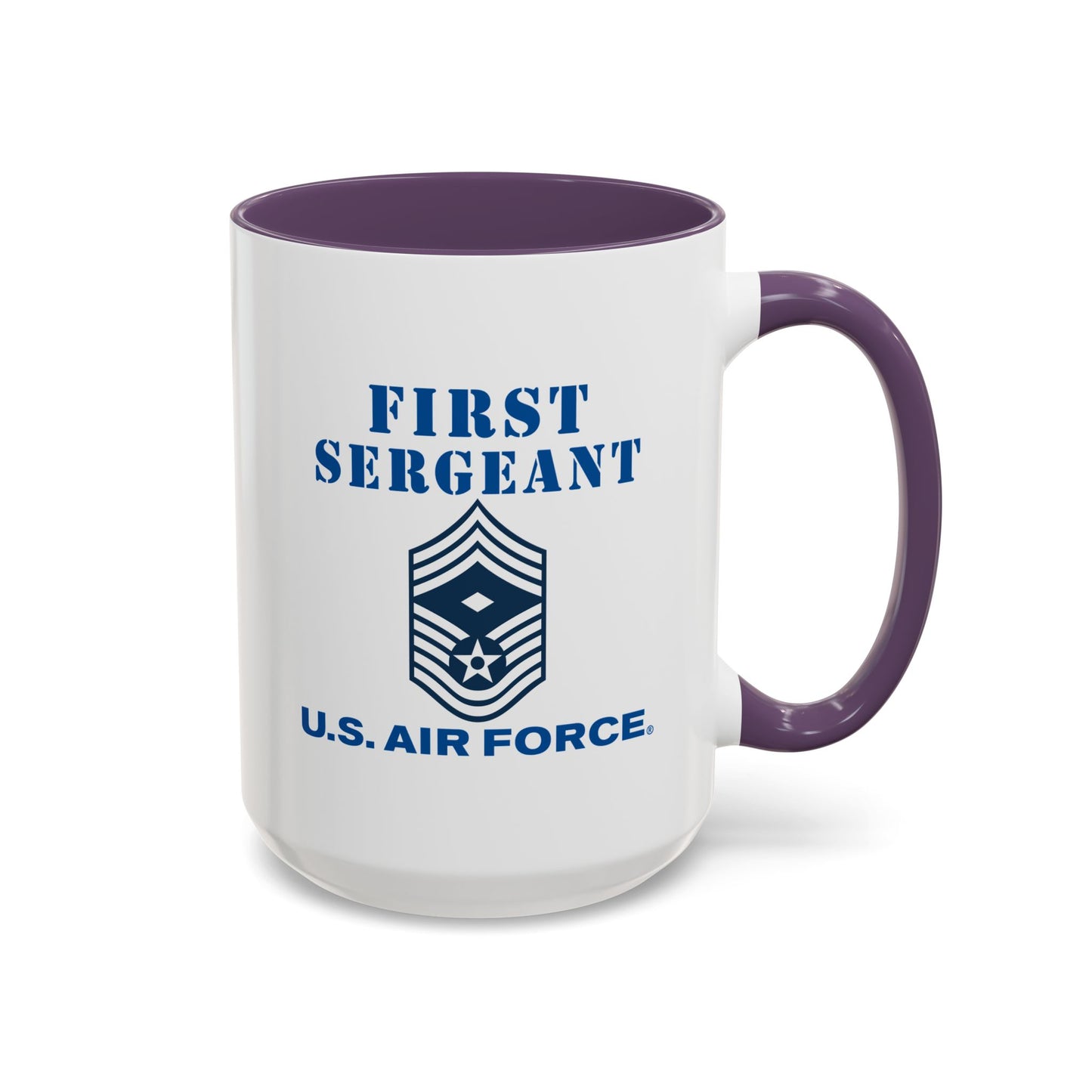 Accent Coffee Mug (11oz & 15oz) - USAF - First Sergeant (E9b) - 2020 - US Air Force w Text X 300