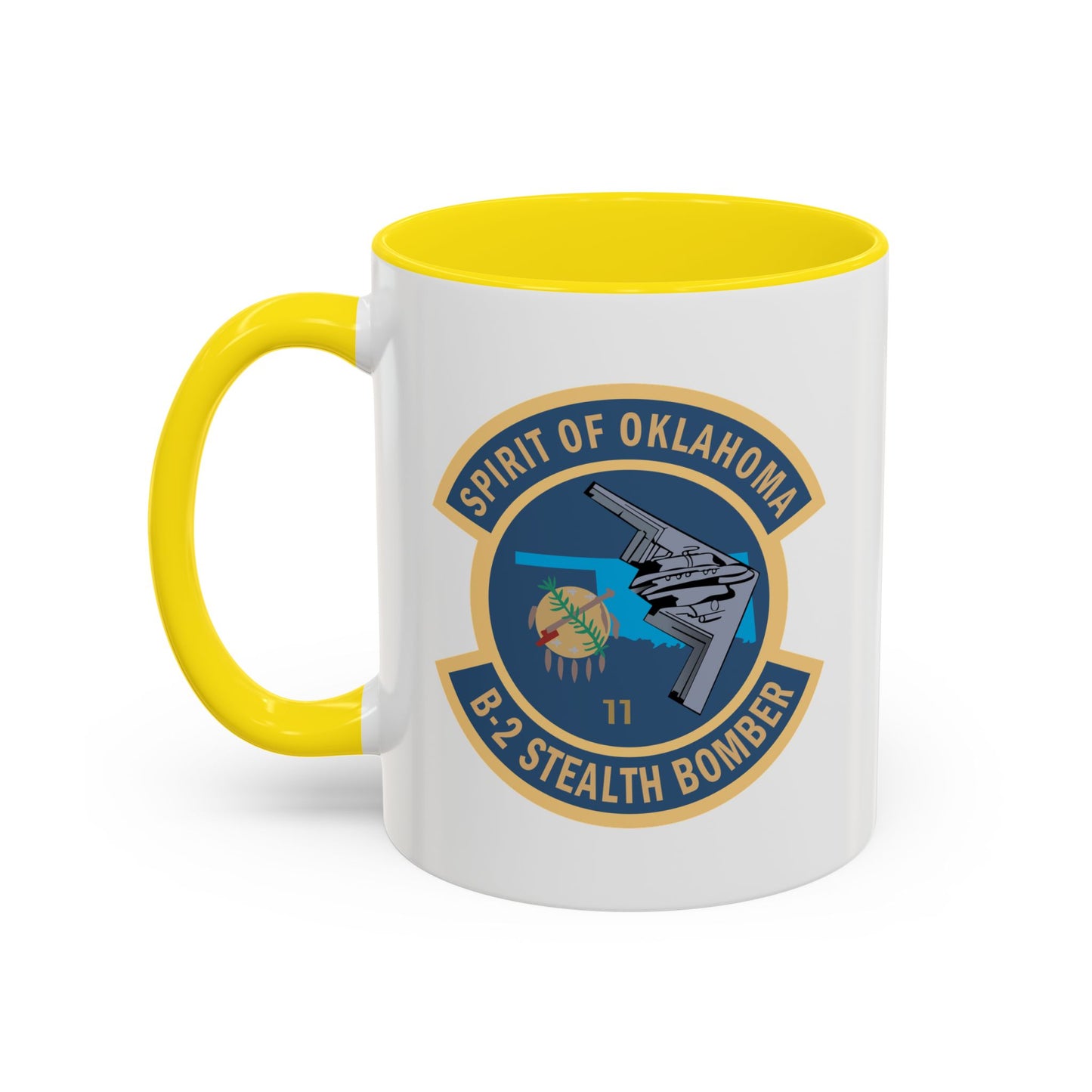 Accent Coffee Mug (11oz & 15oz) - USAF - B2 - Spirit of Oklahoma - Stealth Bomber wo txt X 300