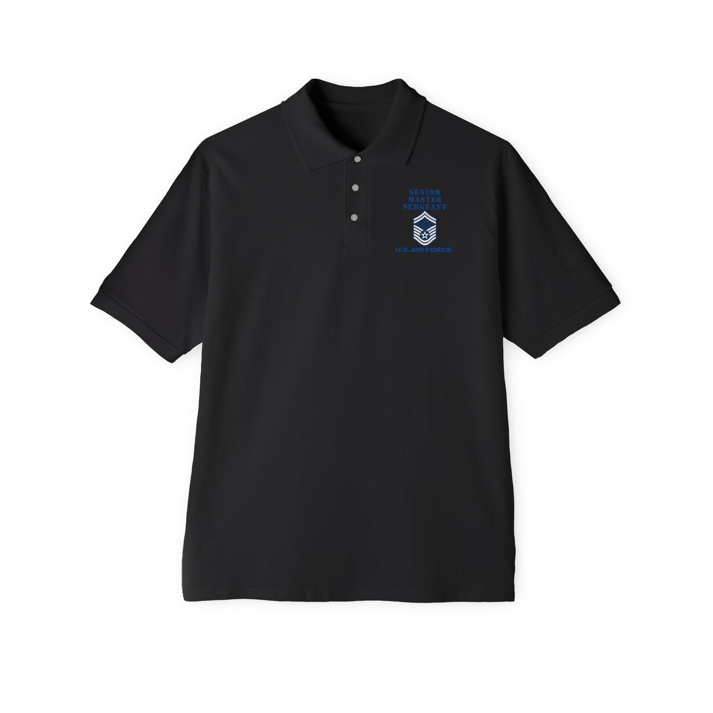 Men's Piqué Polo -USAF - Senior Master Sergeant (E8a) - 2020 - US Air Force w Text X 300