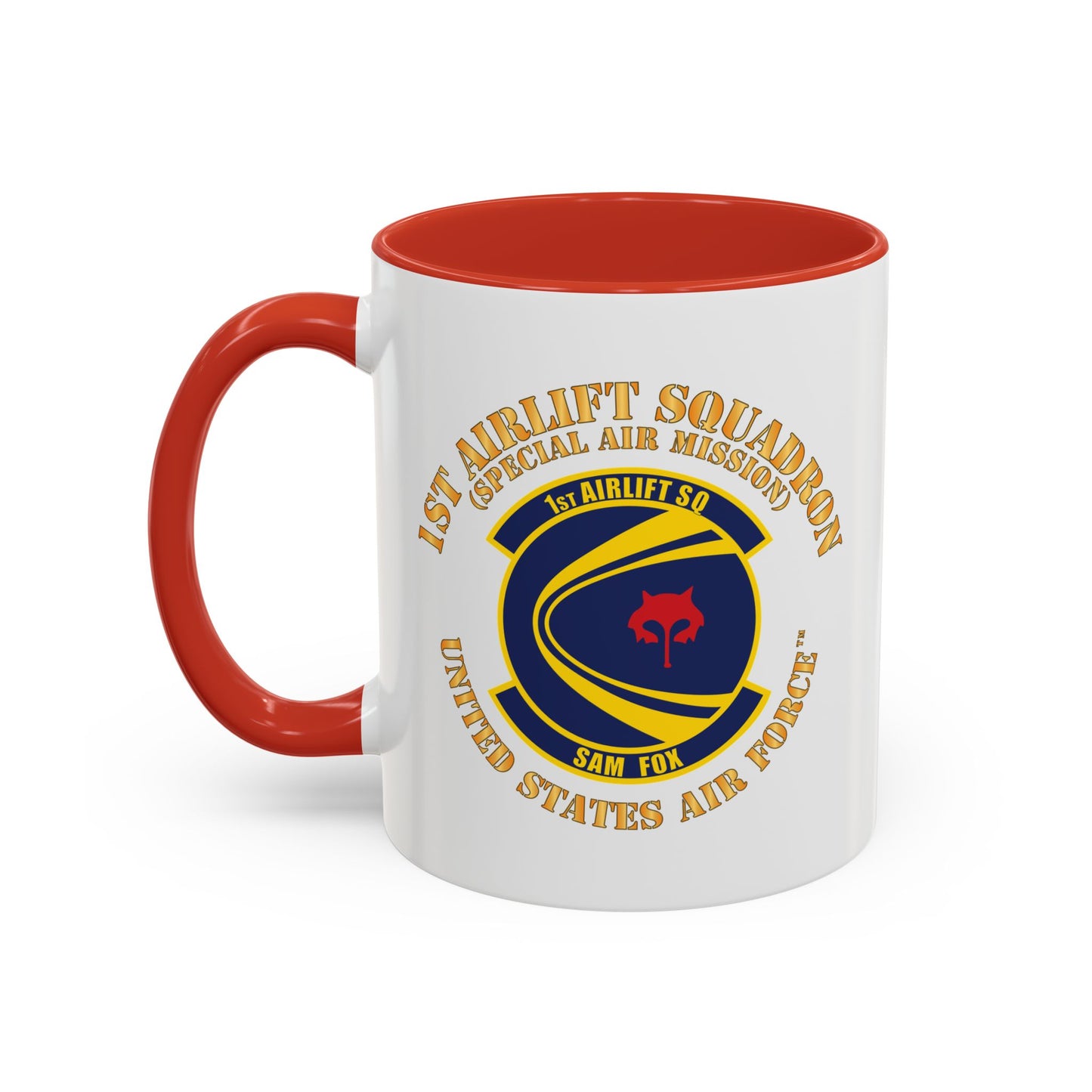 Accent Coffee Mug (11oz & 15oz) - USAF - 1st Airlift Squadron X 300