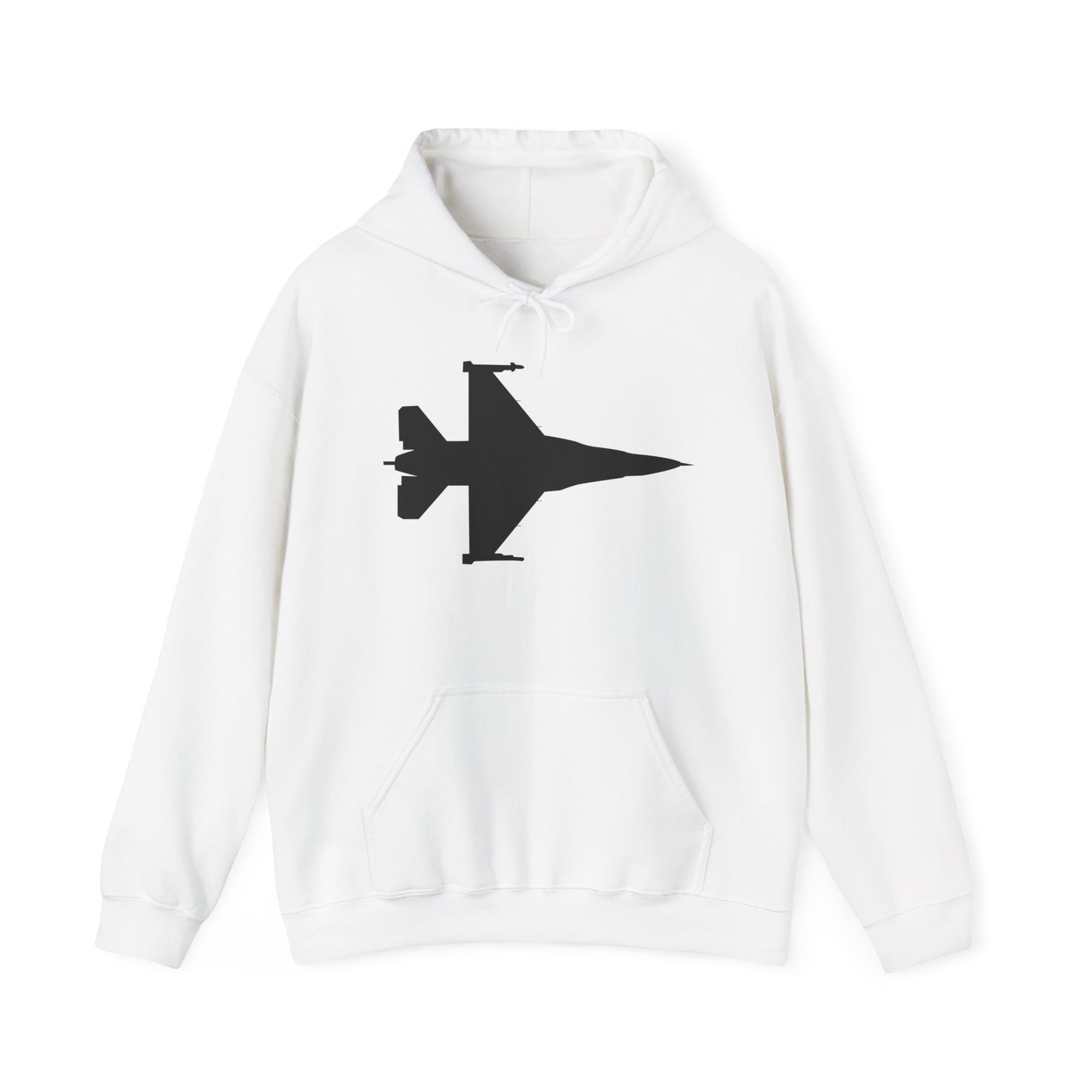 Unisex Heavy Blend Hooded Sweatshirt - Aircraft - F-16 -Top - Silhouette - wo Txt X 300