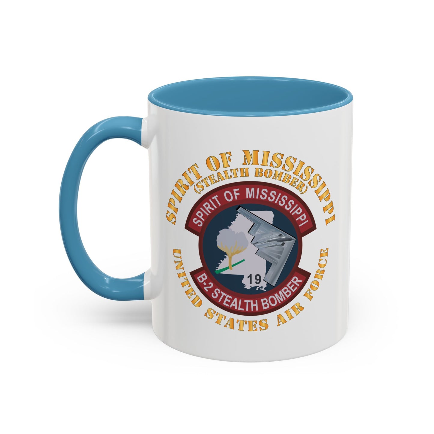 Accent Coffee Mug (11oz & 15oz) - USAF - B2 - Spirit of Mississippi - Stealth Bomber X 300