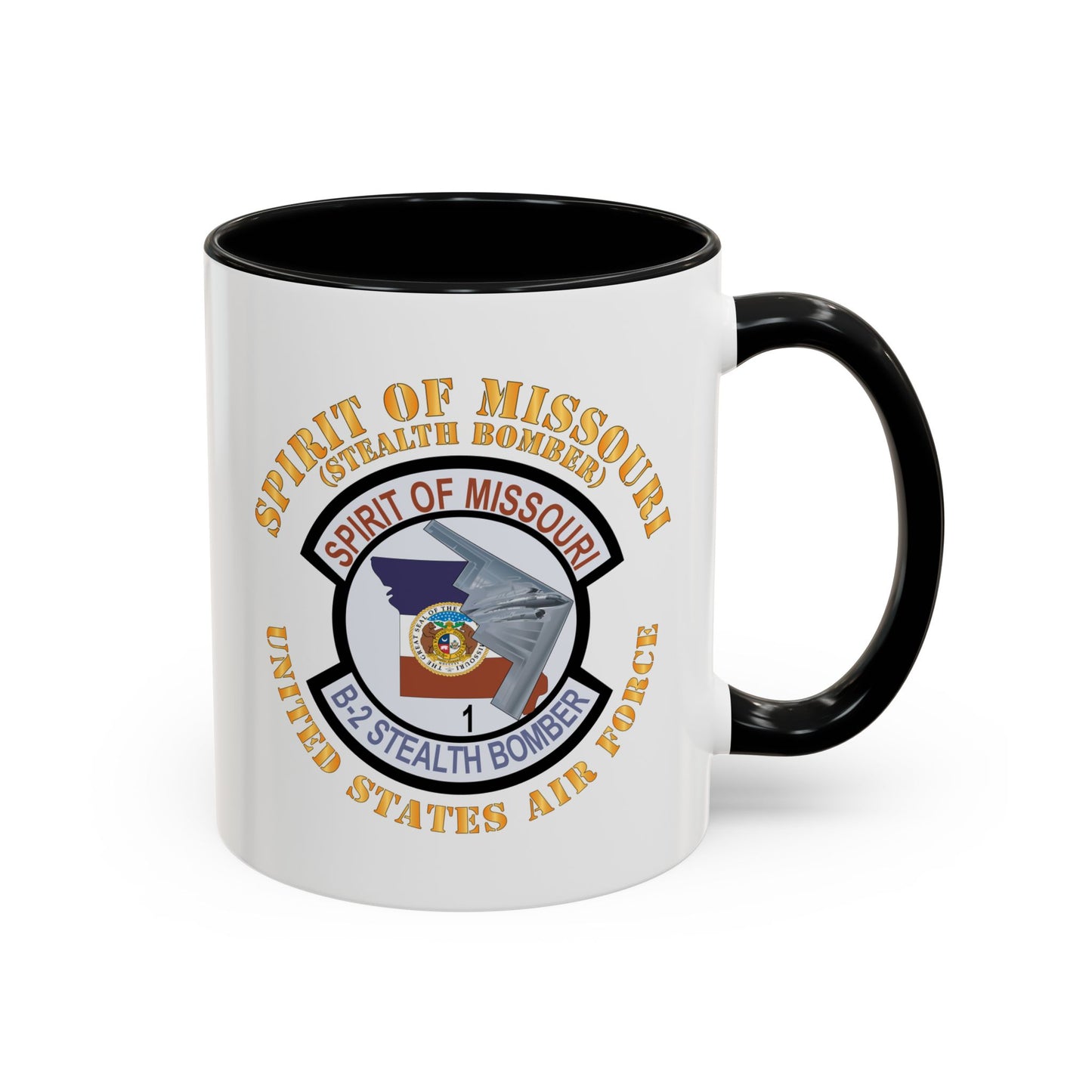 Accent Coffee Mug (11oz & 15oz) - USAF - B2 - Spirit of Missouri Stealth Bomber X 300
