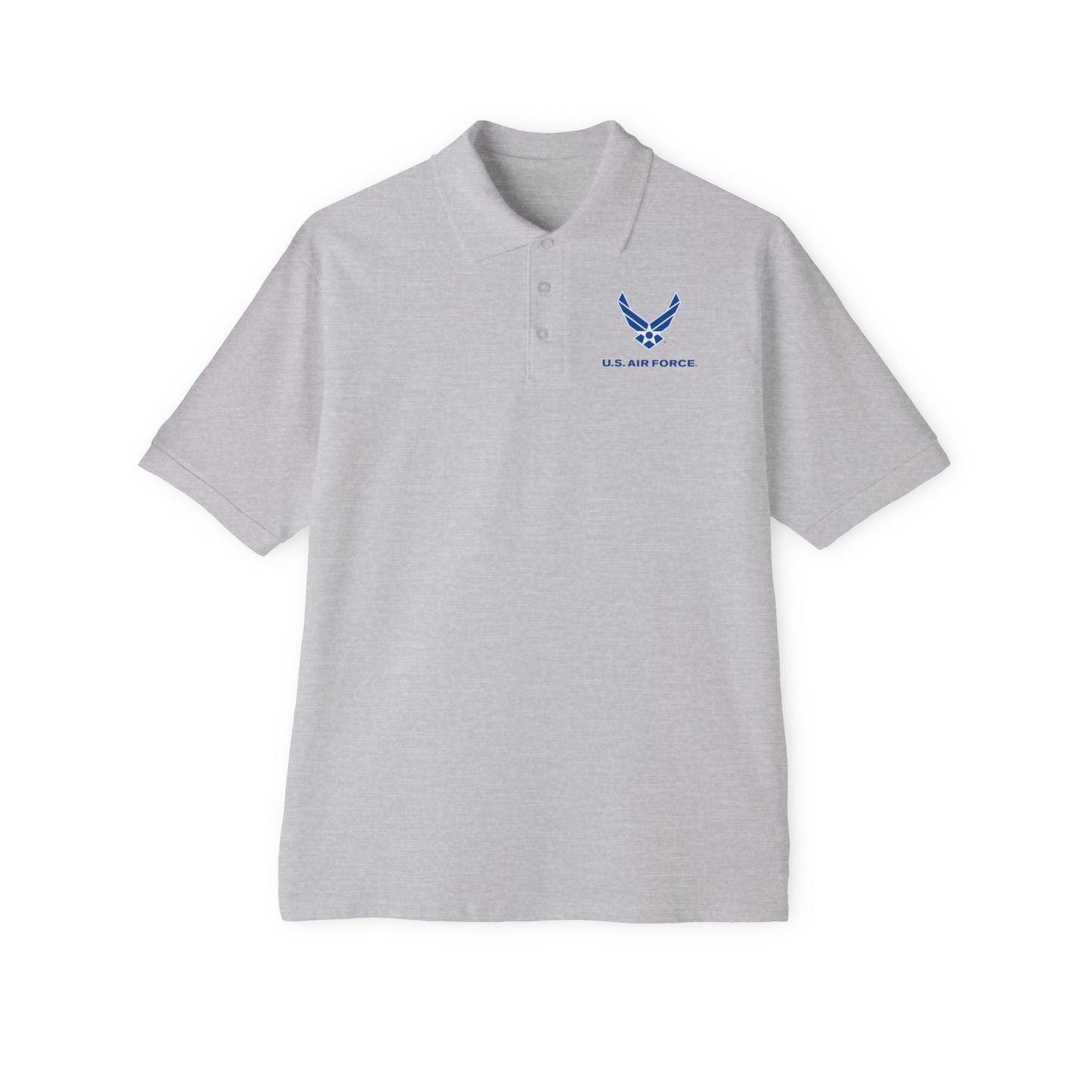 Men's Piqué Polo - USAF Logo, TM Txt - U S Air Force X 300