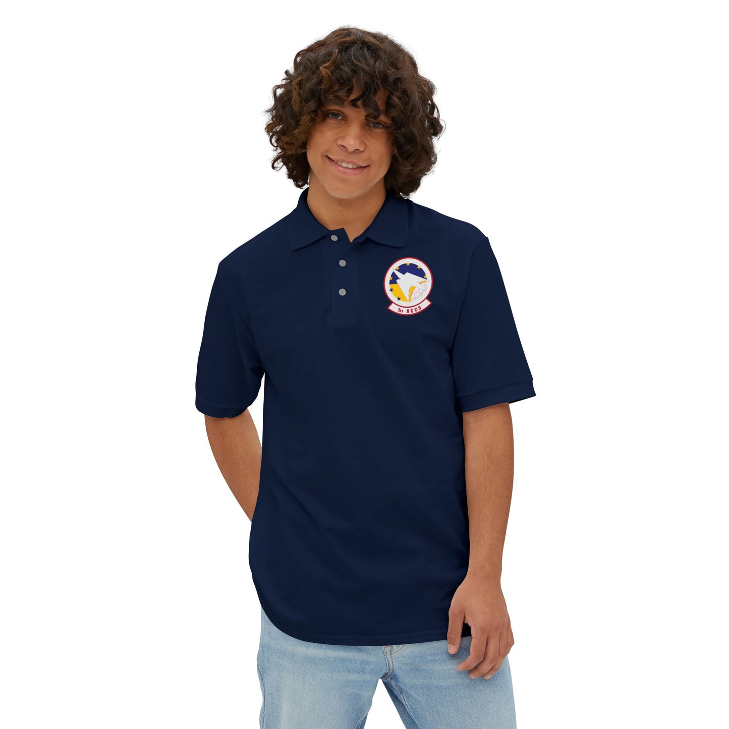 Men's Piqué Polo - USAF - 1st Airborne Command Control Squadron (ACC) wo txt X 300