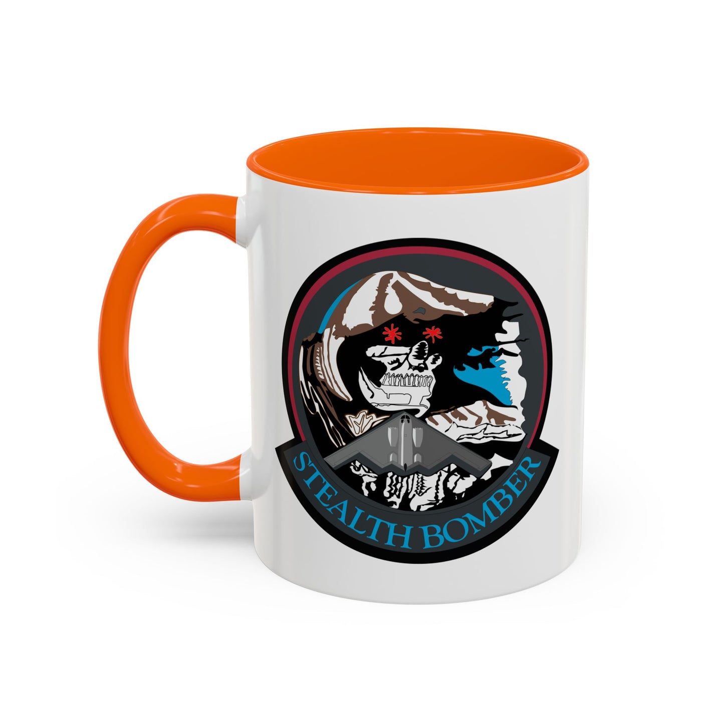 Accent Coffee Mug (11oz & 15oz) - USAF - B2 - Grim Reaper - Stealth Bomber wo txt X 300