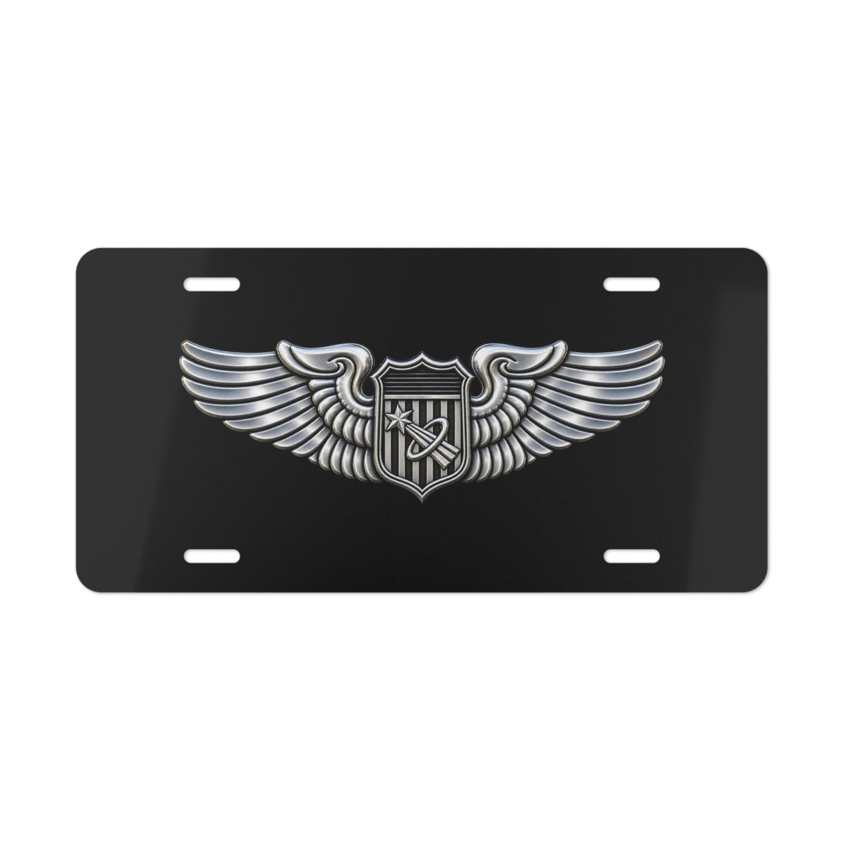 License Plate - USAF - Basic Astronaut Badge wo txt - 3D - Enhanced