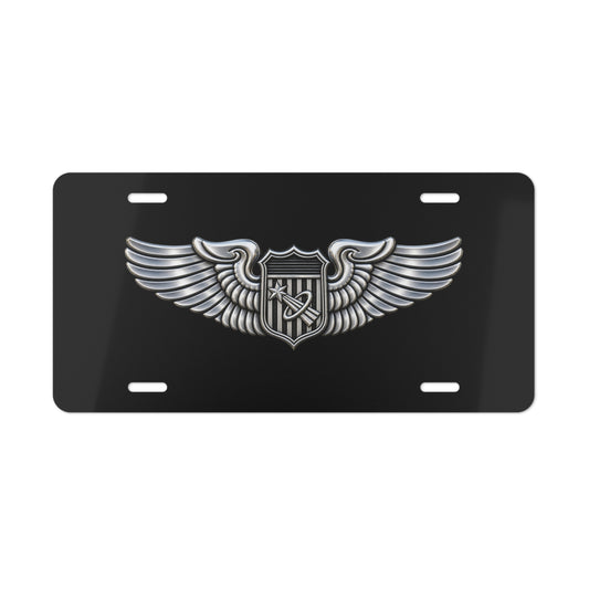 License Plate - USAF - Basic Astronaut Badge wo txt - 3D - Enhanced