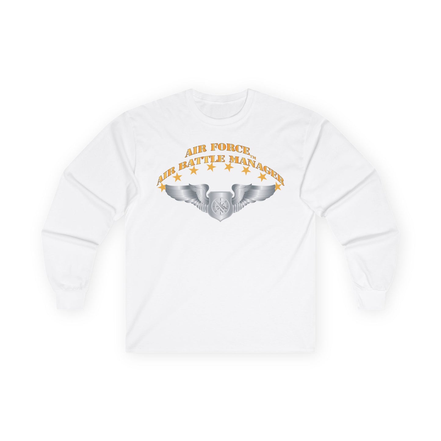 Unisex Ultra Cotton Long Sleeve Tee - USAF - Air Battle Manager - Basic Wings X 300
