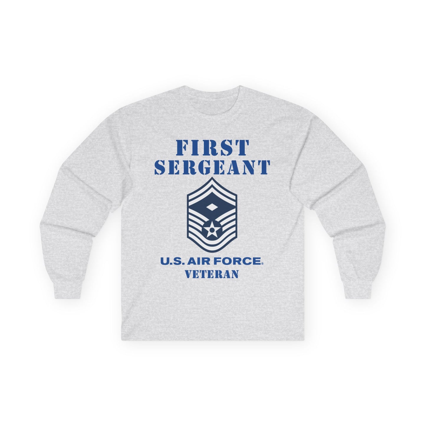 Unisex Ultra Cotton Long Sleeve Tee - USAF - First Sergeant (E8b) - 2020 - Veteran