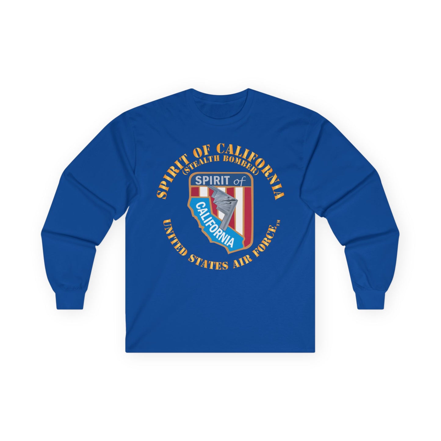 Unisex Ultra Cotton Long Sleeve Tee - USAF - B2 - Spirit of California - Stealth Bomber X 300