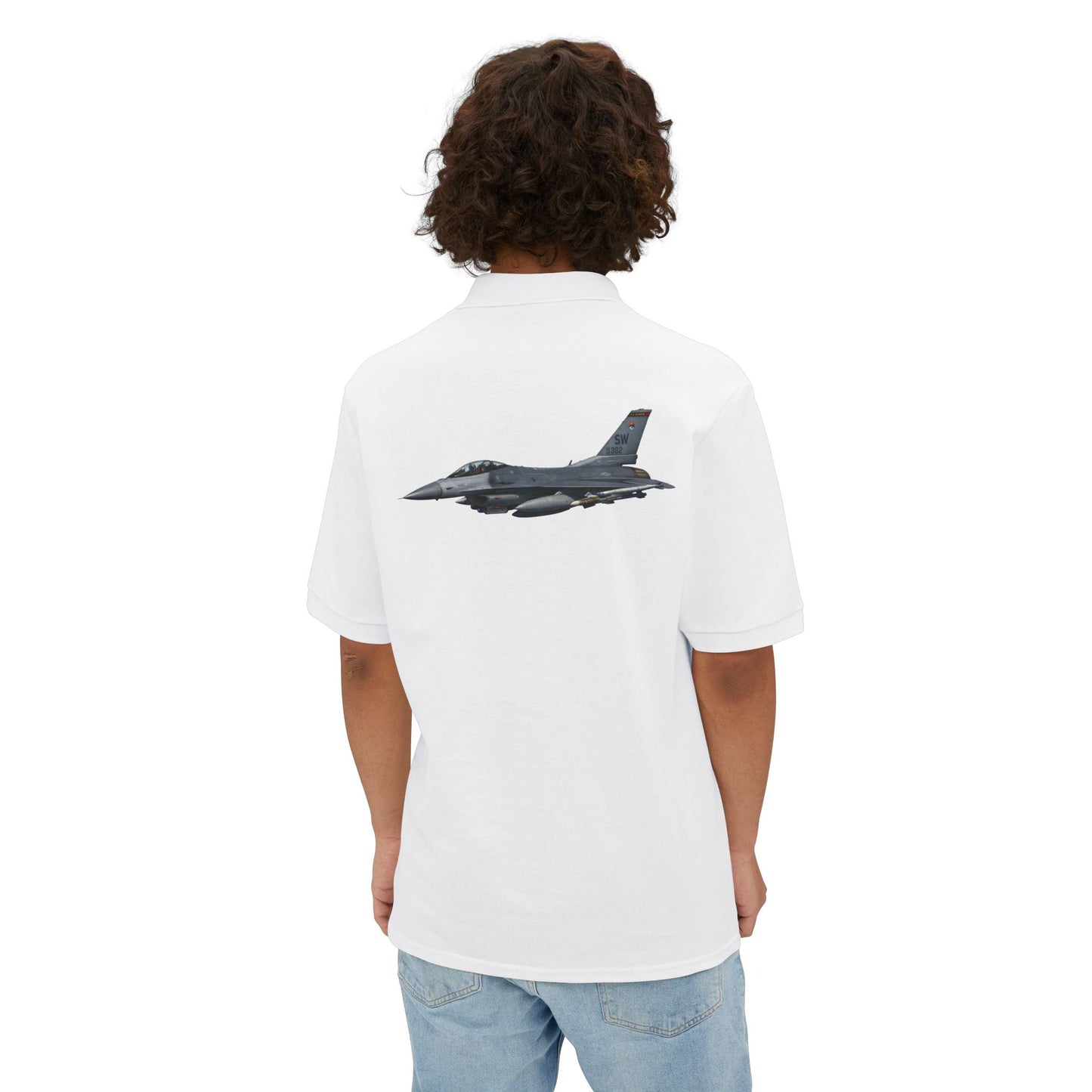 Men's Piqué Polo - USAF - F-16 Fighting Falcon wo txt X 300