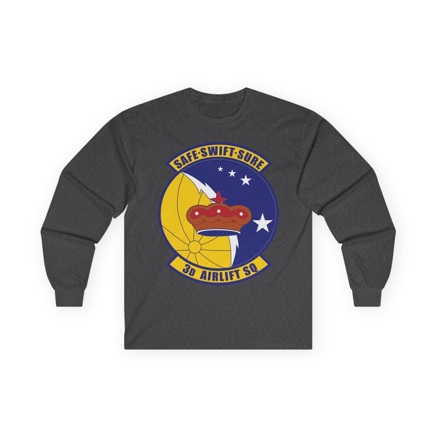 Unisex Ultra Cotton Long Sleeve Tee - USAF - 3rd Airlift Squadron wo txt