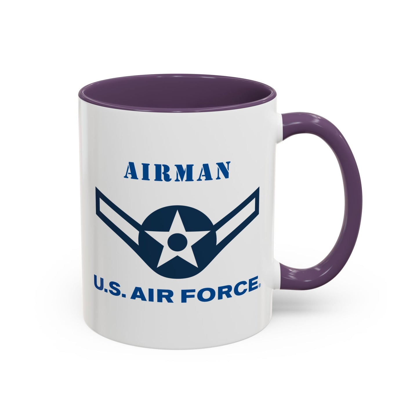 Accent Coffee Mug (11oz & 15oz) - USAF - Airman (E2) - 2020 - US Air Force w Text X 300
