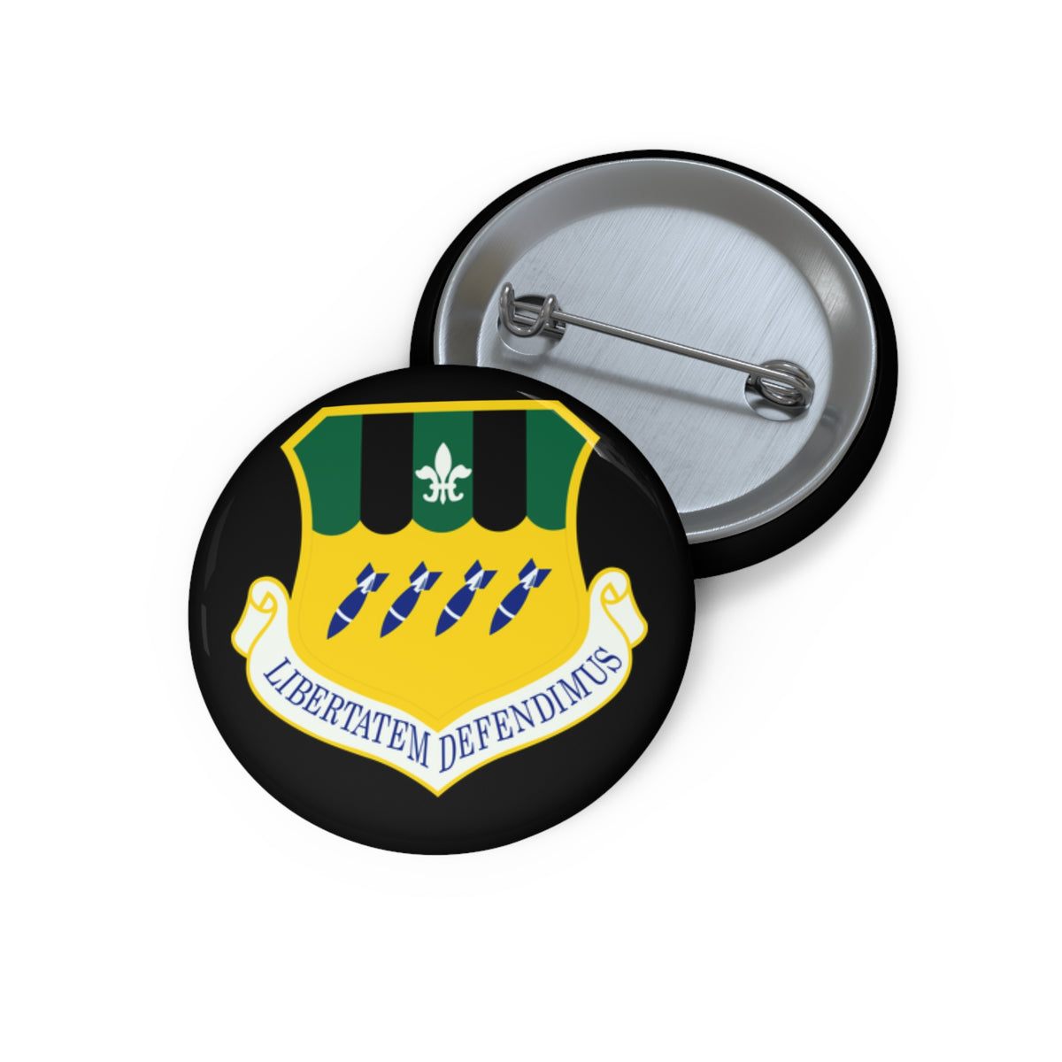 Custom Pin Button - USAF - 2d Bomb Wing wo txt