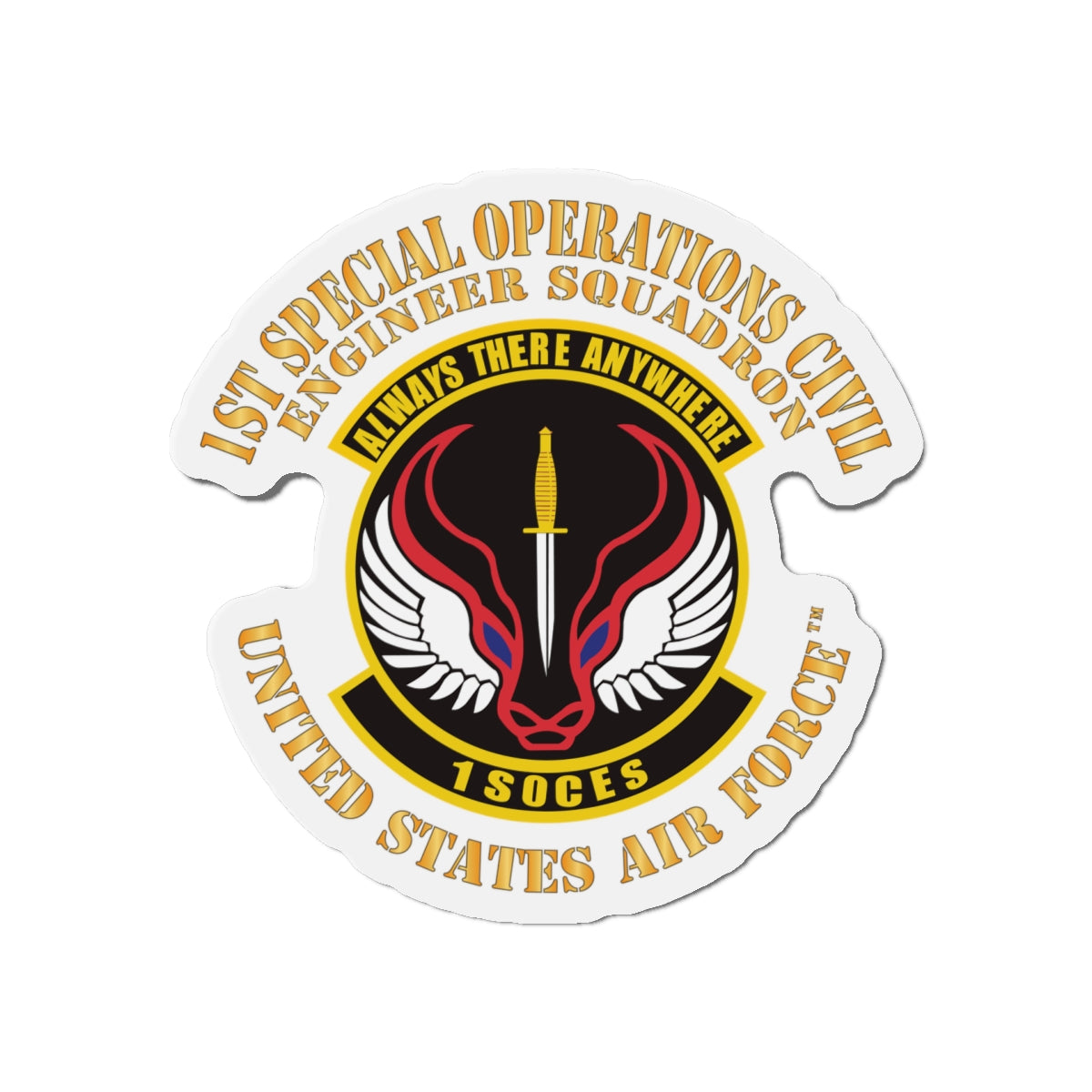 Die-Cut Magnet - USAF - 1st Special Operations Civil Engineer Sq X 300