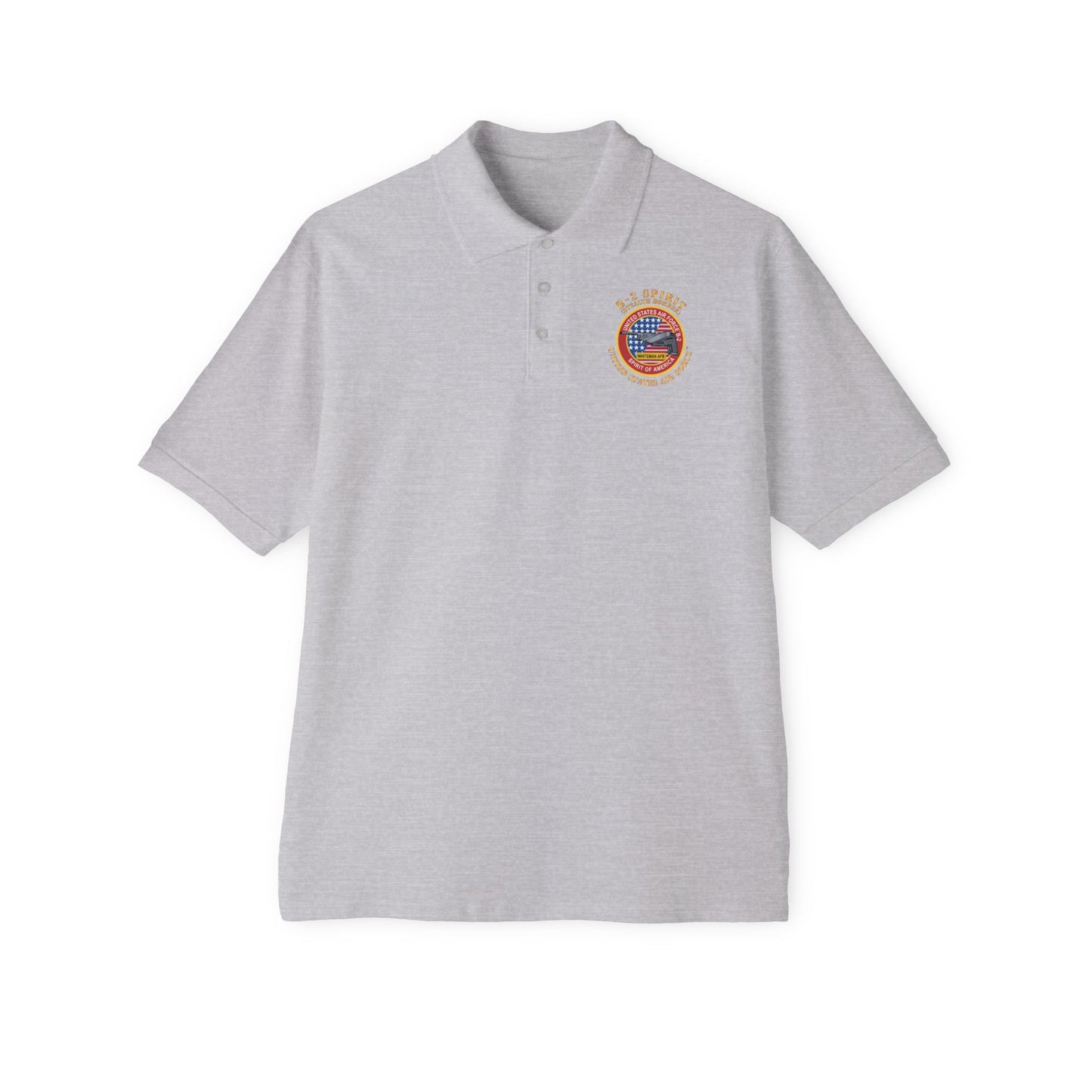 Men's Piqué Polo - USAF - B2 - Spirit - Stealth Bomber X 300