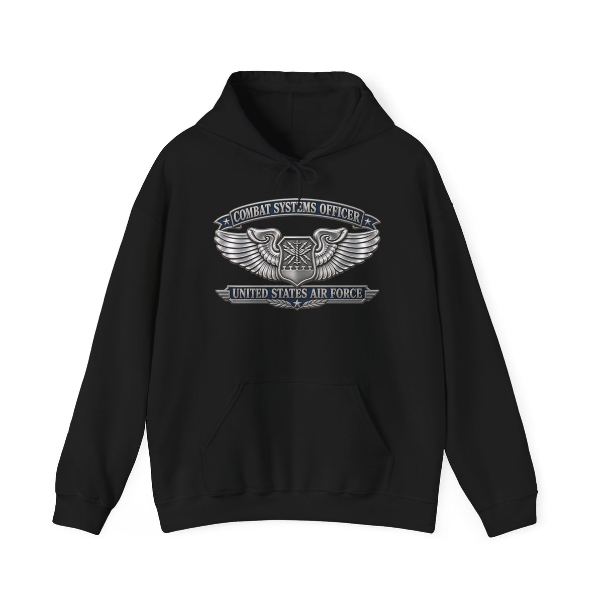 Unisex Heavy Blend Hooded Sweatshirt - USAF - Combat Systems Officer Badge - United States Air Force - 3D - Enhanced