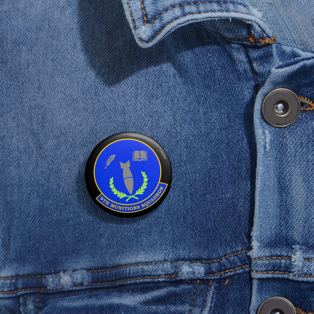Custom Pin Button - USAF - 9th Munitions Squadron wo txt X 300