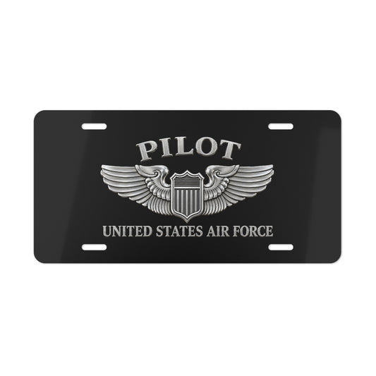 License Plate - USAF - Basic Pilot Badge - United States Air Force - 3D - Enhanced