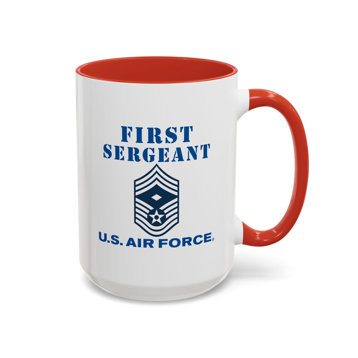 Accent Coffee Mug (11oz & 15oz) - USAF - First Sergeant (E9b) - 2020 - US Air Force w Text X 300