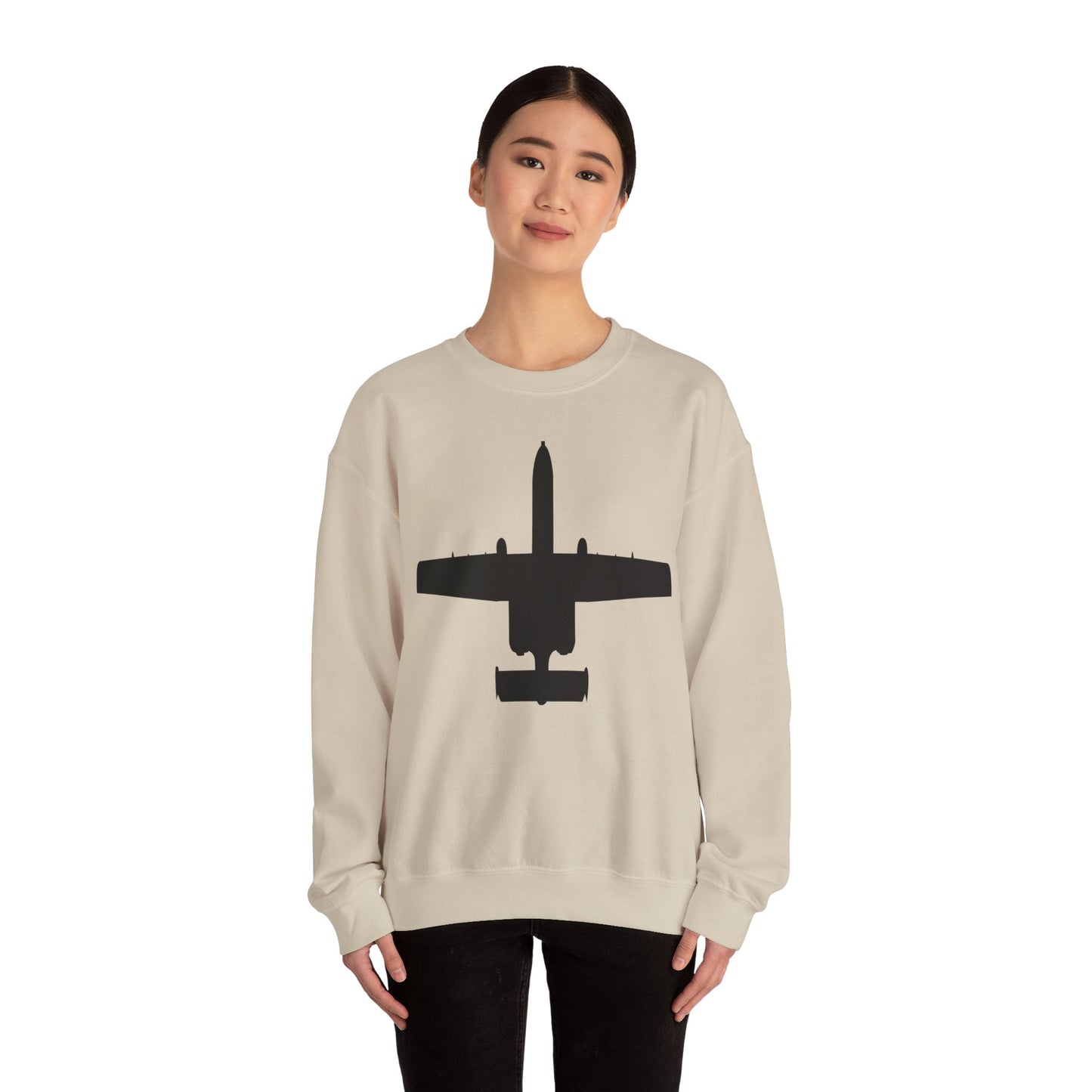 Crewneck Sweatshirt - Aircraft - USAF - A-10 Thunderbolt II - Top - Silhouette X 300