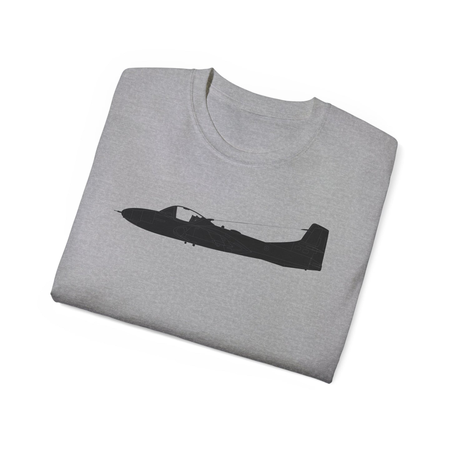 Unisex Ultra Cotton Tee - Aircraft - T-37-Trainer - Top - Black - Metal X 300