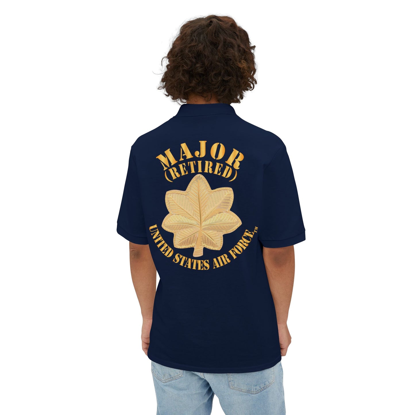 Men's Piqué Polo - USAF - Major - Retired X 300