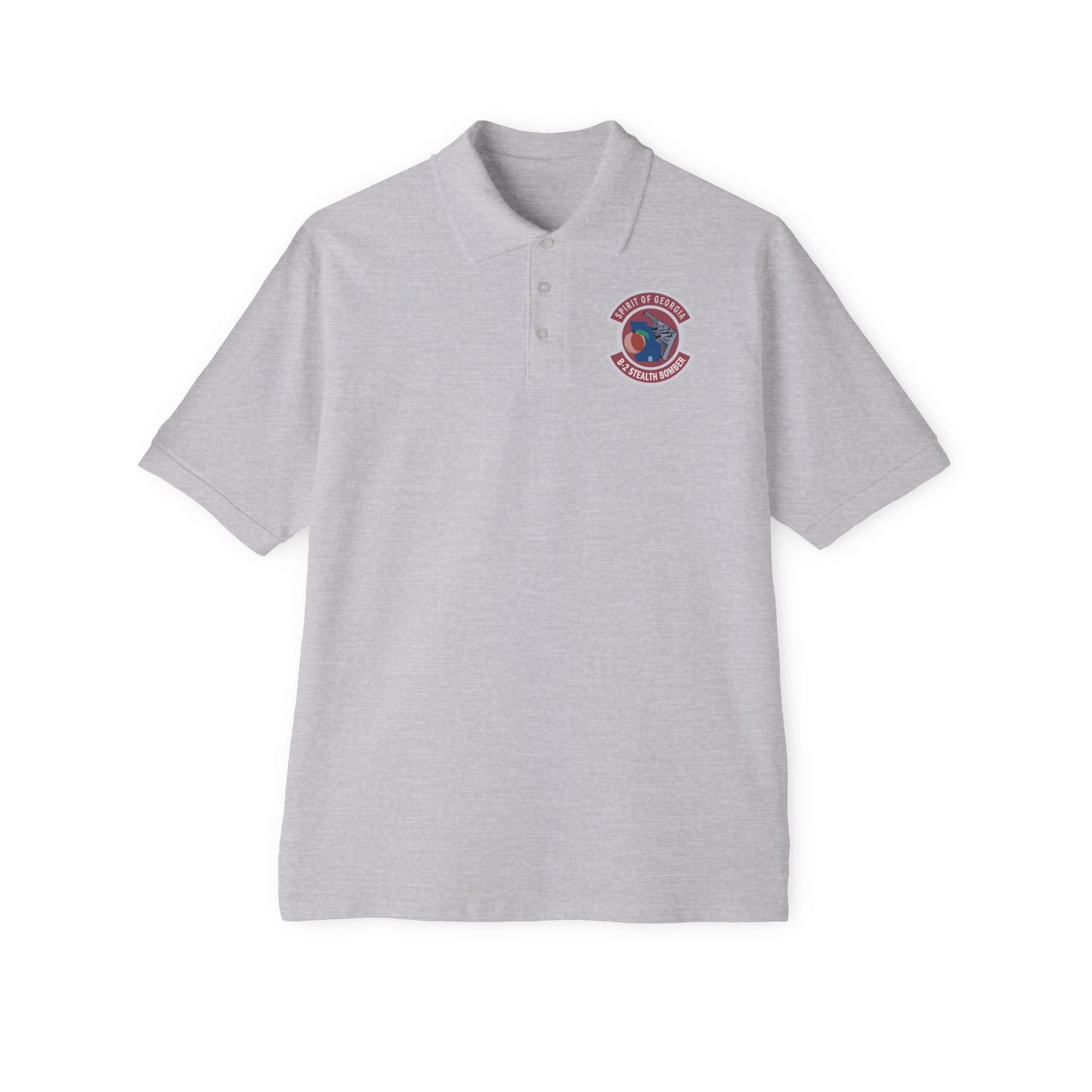 Men's Piqué Polo - USAF - B2 - Spirit of Georgia - Stealth Bomber wo txt X 300