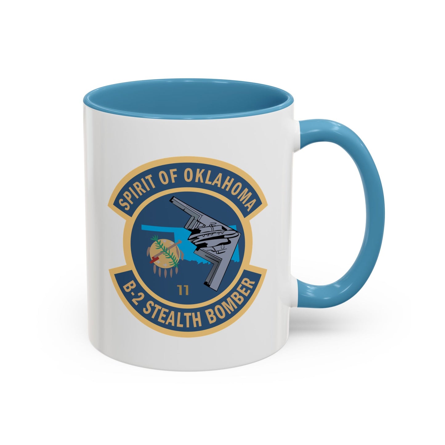 Accent Coffee Mug (11oz & 15oz) - USAF - B2 - Spirit of Oklahoma - Stealth Bomber wo txt X 300