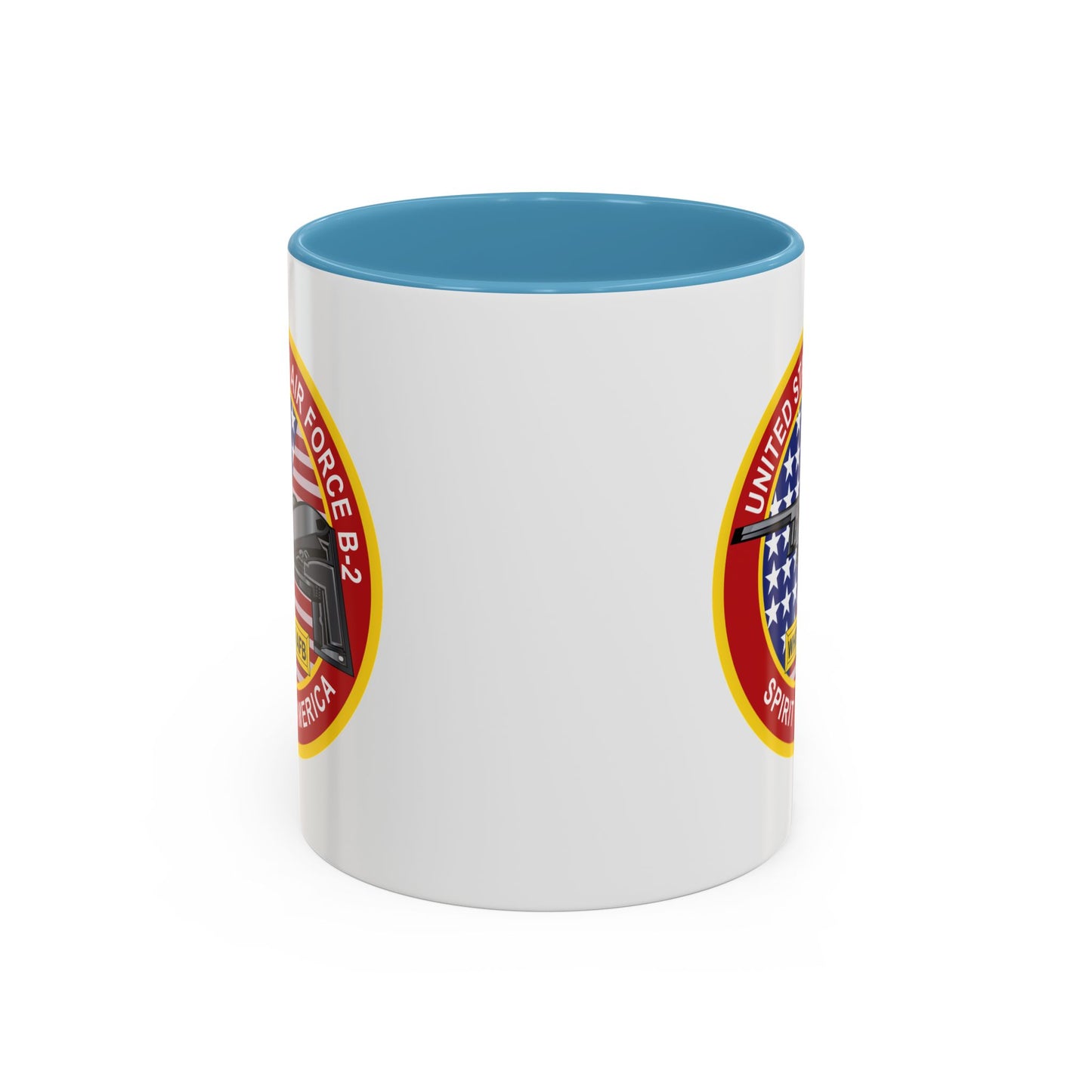 Accent Coffee Mug (11oz & 15oz) - USAF - B2 - Spirit - Stealth Bomber wo Txt
