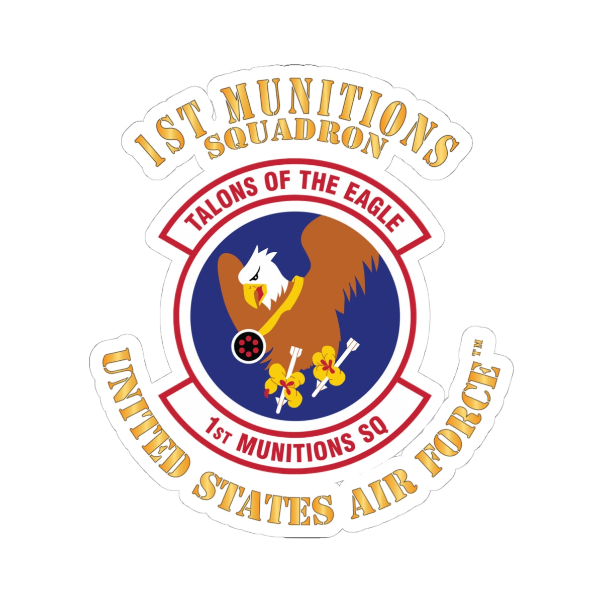 Kiss-Cut Stickers - USAF - 1st Munitions Squadron (ACC)