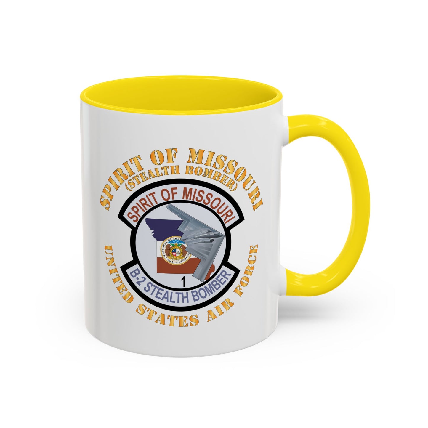 Accent Coffee Mug (11oz & 15oz) - USAF - B2 - Spirit of Missouri Stealth Bomber X 300