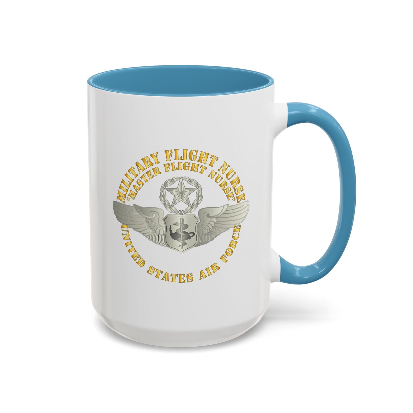 Accent Coffee Mug (11oz & 15oz) - USAF - Military Flight Nurse - Flight Nurse - Master