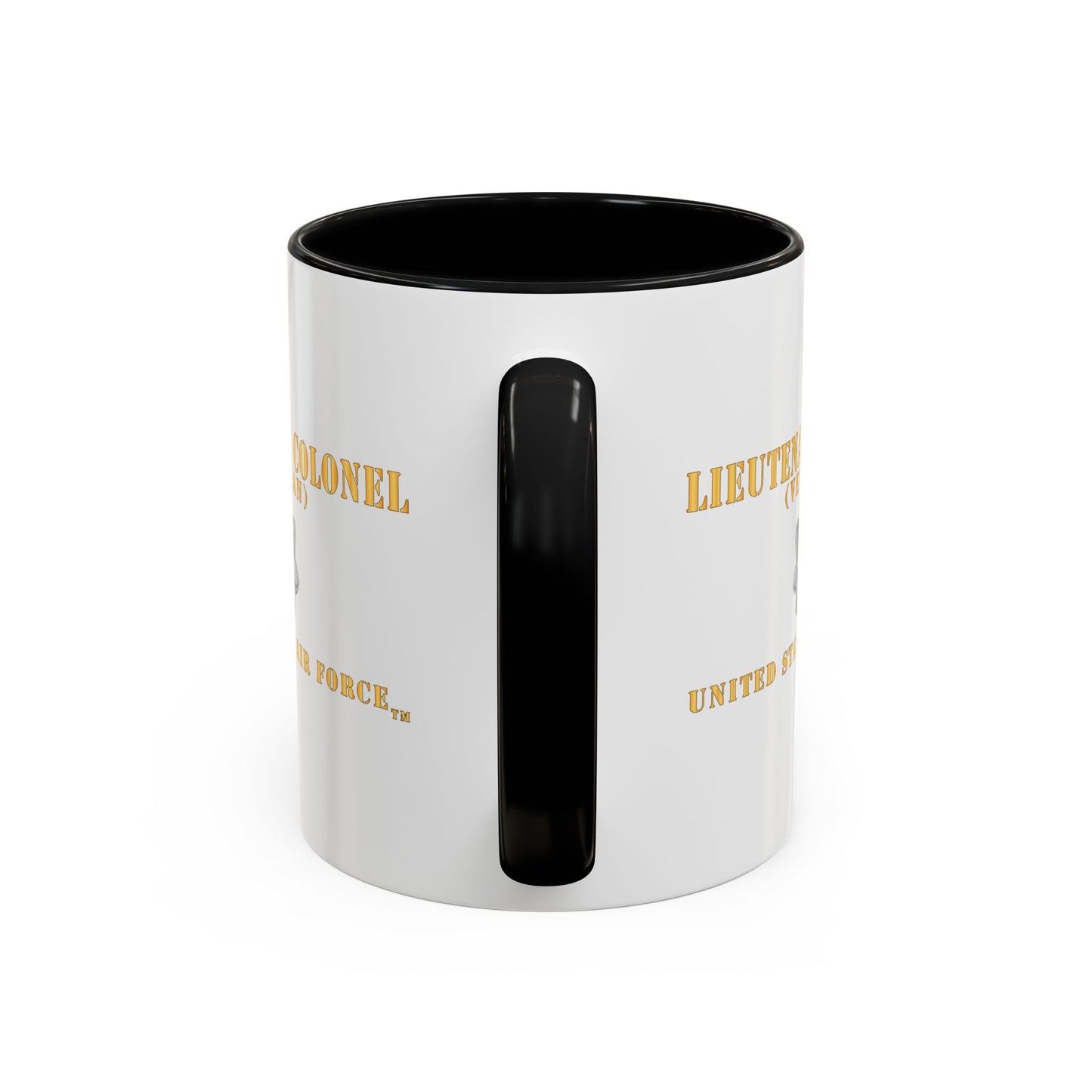 Accent Coffee Mug (11oz & 15oz) - USAF - Lieutenant Colonel - LTC - Veteran - Flat - TM X 300