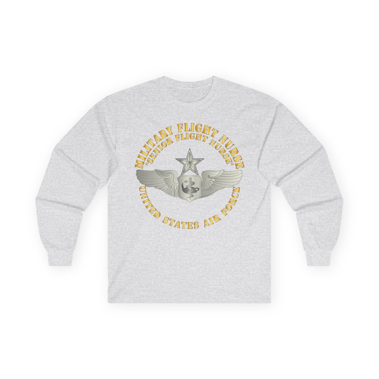 Unisex Ultra Cotton Long Sleeve Tee - USAF - Military Flight Nurse - Flight Nurse - Senior