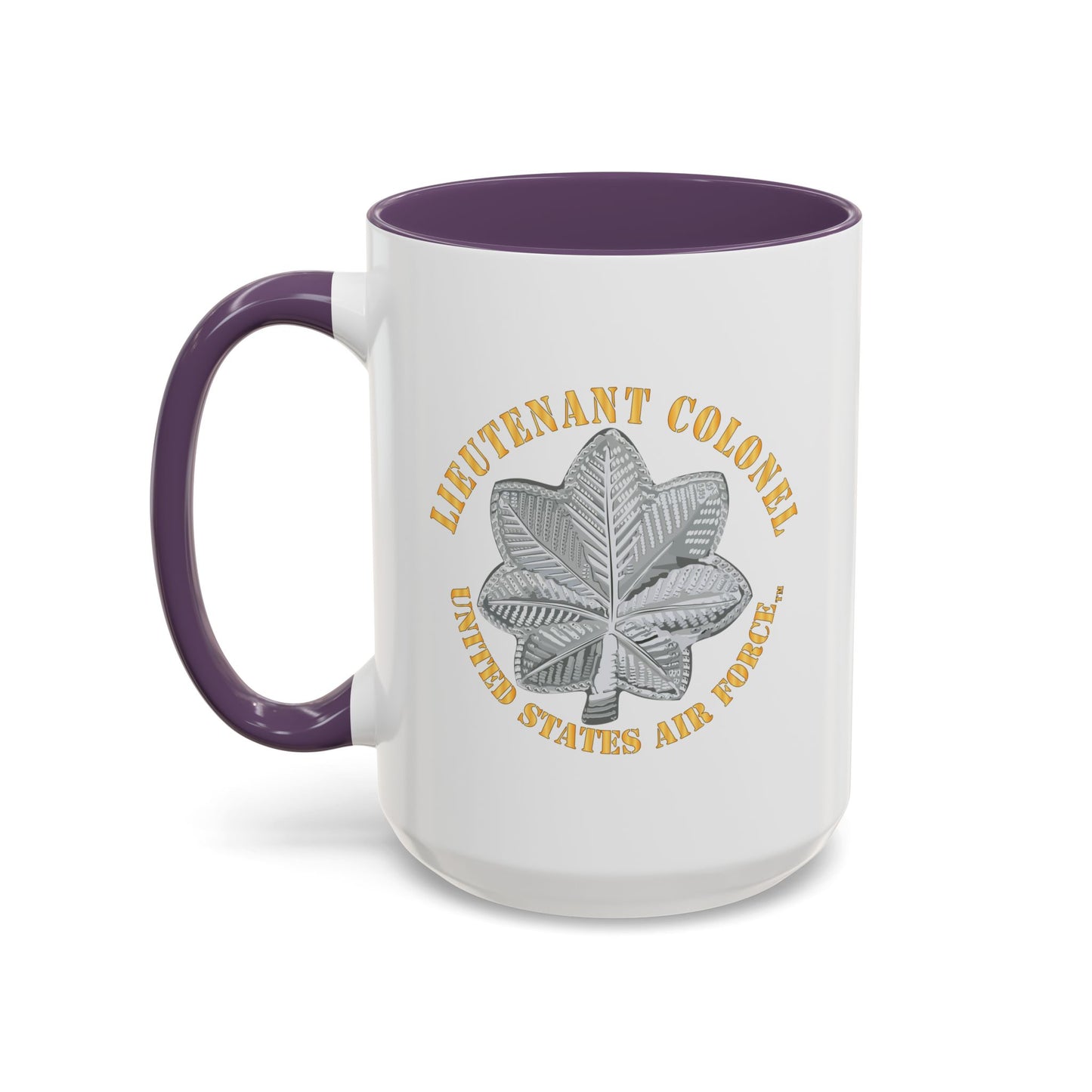 Accent Coffee Mug (11oz & 15oz) - USAF - Lieutenant Colonel - LTC - TM X 300