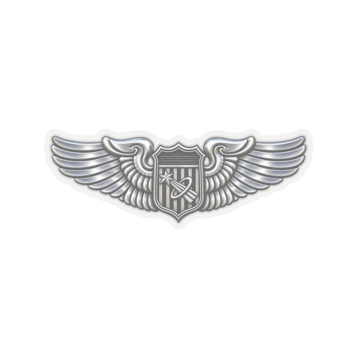 Kiss-Cut Stickers - USAF - Basic Astronaut Badge wo txt - 3D - Enhanced