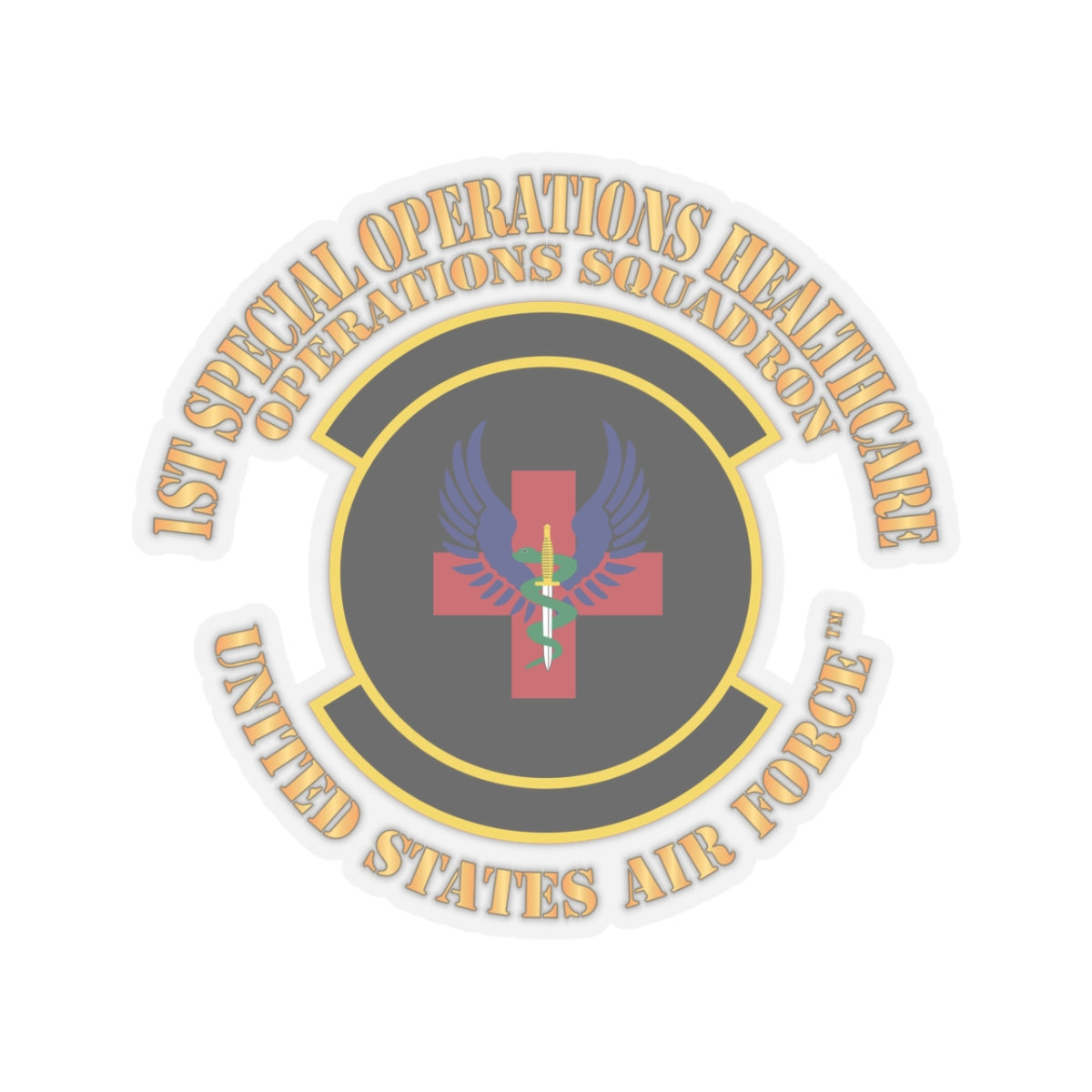 Kiss-Cut Stickers - USAF - 1st Special Operations Healthcare Operations Squadron X 300