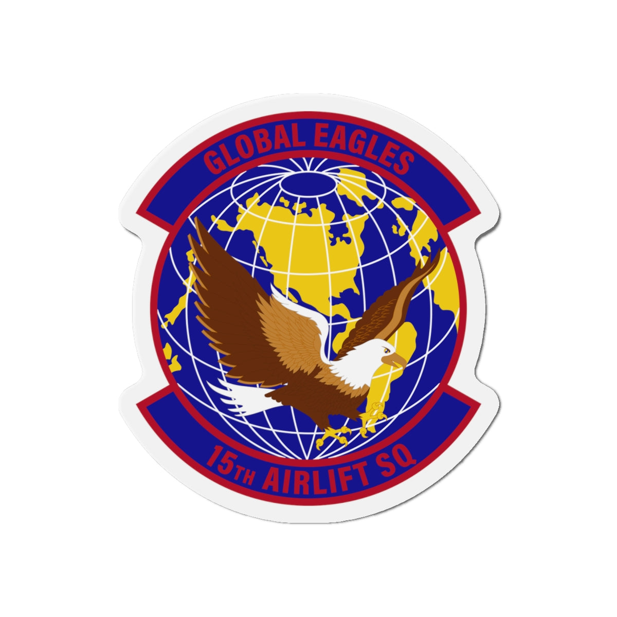 Die-Cut Magnet - USAF - 15th Airlift Squadron wo txt