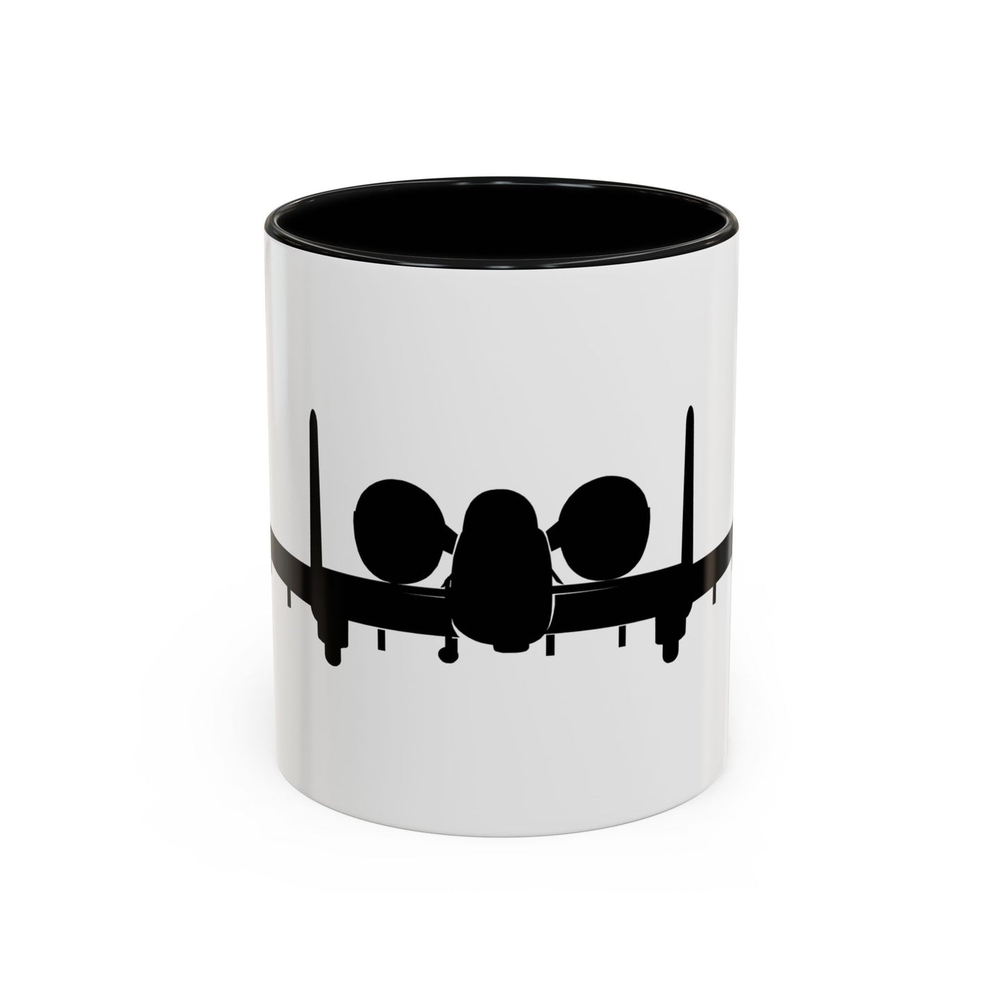 Accent Coffee Mug (11oz & 15oz) - Aircraft - USAF - A-10 Thunderbolt II - Front - Silhouette X 300