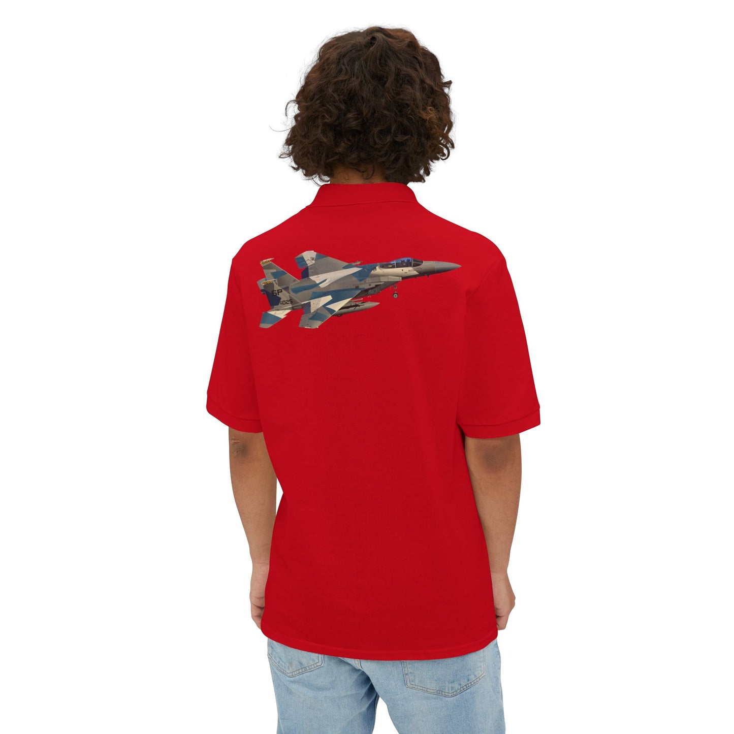 Men's Piqué Polo - USAF - F15 Eagle wo txt