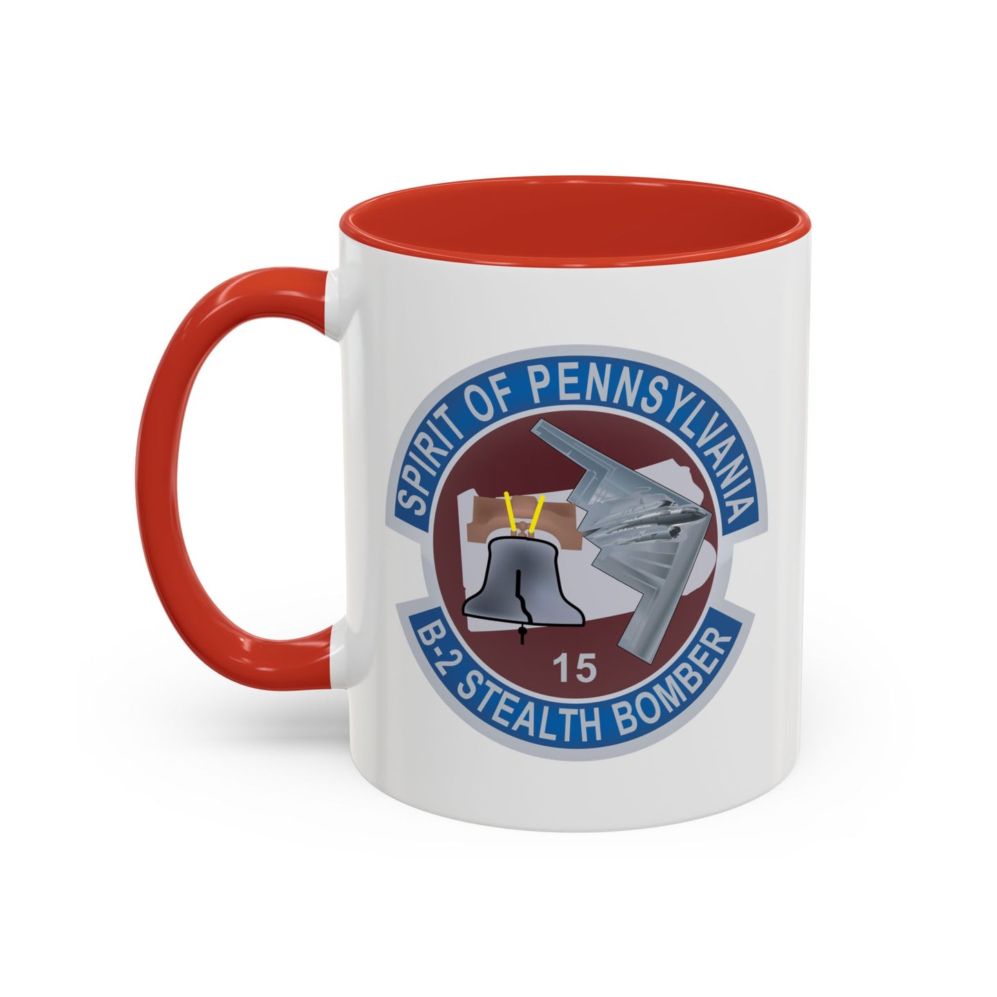 Accent Coffee Mug (11oz & 15oz) - USAF - B2 - Spirit of Pennsylvania Stealth Bomber wo Txt X 300
