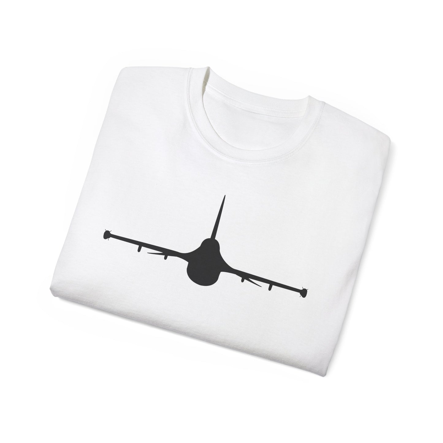 Unisex Ultra Cotton Tee - Aircraft - F-16 - Front - Silhouette wo Txt X 300