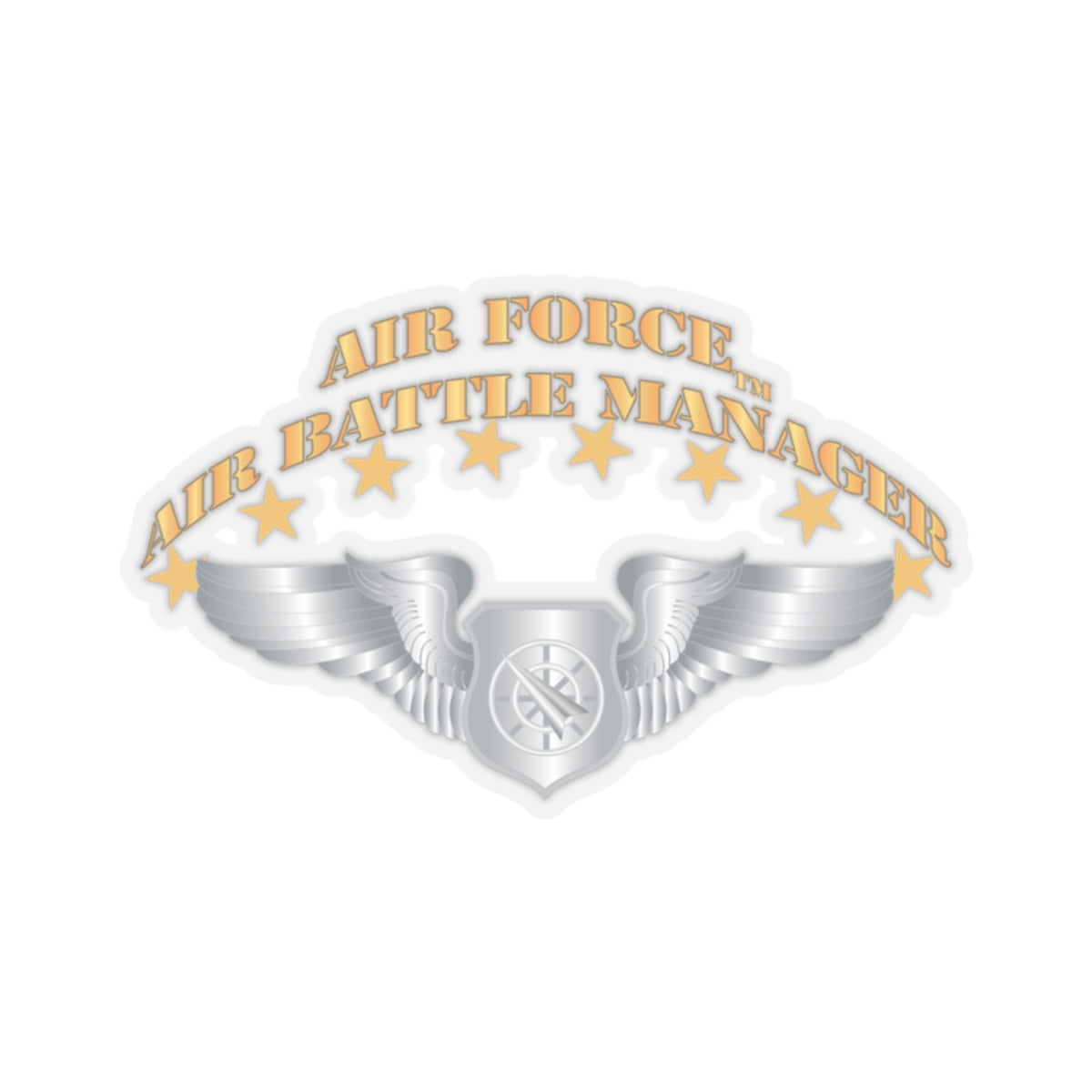 Kiss-Cut Stickers - USAF - Air Battle Manager - Basic Wings X 300