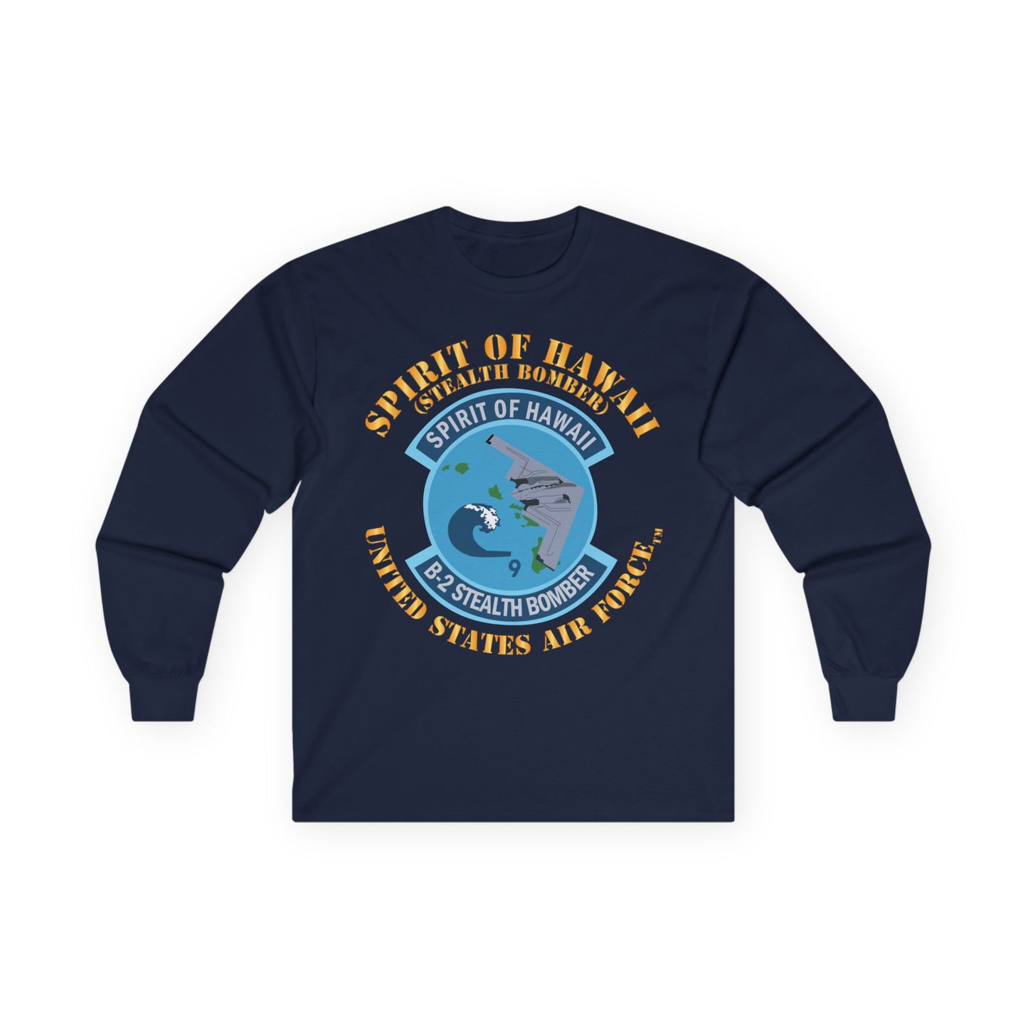 Unisex Ultra Cotton Long Sleeve Tee - USAF - B2 - Spirit of Hawaii - Stealth Bomber X 300
