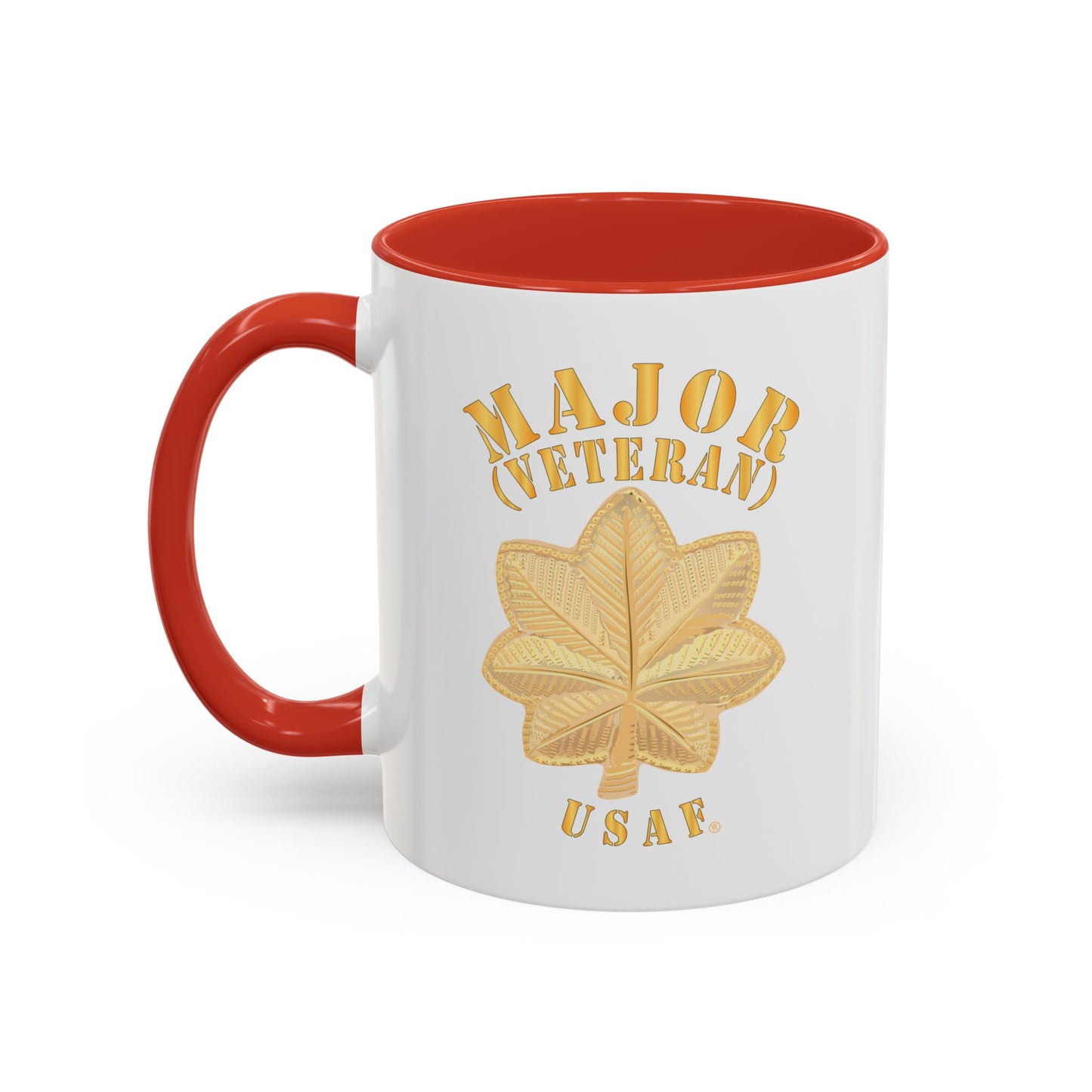 Accent Coffee Mug (11oz & 15oz) - USAF - Major - Veteran - USAF X 300