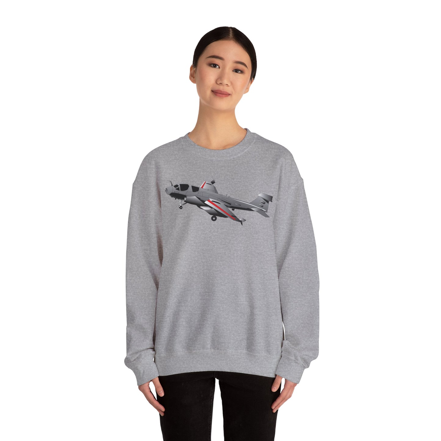 Crewneck Sweatshirt - Aircraft - Navy - A-6A Intruder X 300